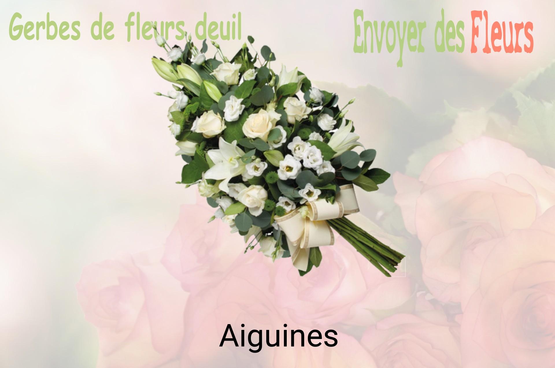 Gerbe de fleurs de deuil livrée à Aiguines